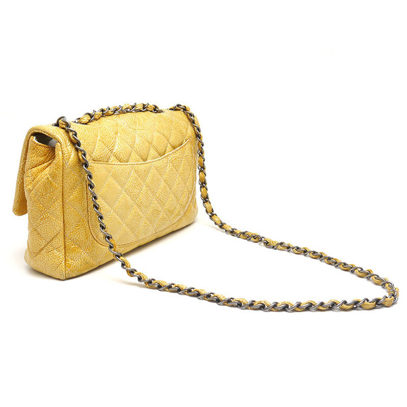Chanel Shoulder Yellow Matelasse Bag Chain 30 - Picture 1 of 10